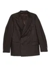 Kaptain Sunshine Pinstripe Double-breasted Jacket In Brown
