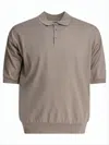 Kaptain Sunshine Relaxed-fit Short-sleeved Sweater With Classic Polo Collar In Gray