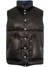 Kaptain Sunshine Reversible Down Vest In Black