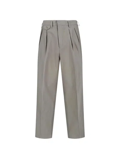Kaptain Sunshine Riviera Pleated Trousers In Gray