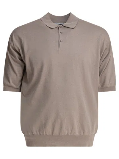 Kaptain Sunshine Short-sleeved Cotton Polo Knitwear In Neutral