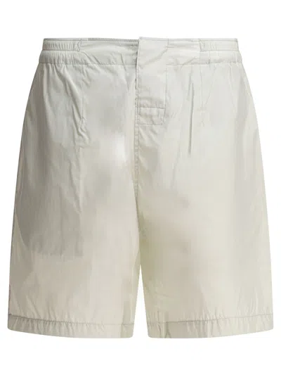 Kaptain Sunshine Silk Green Shorts In White
