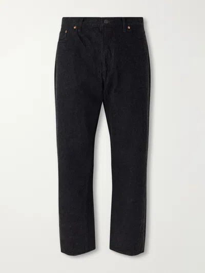 Kaptain Sunshine Straight-leg Selvedge Jeans In Black