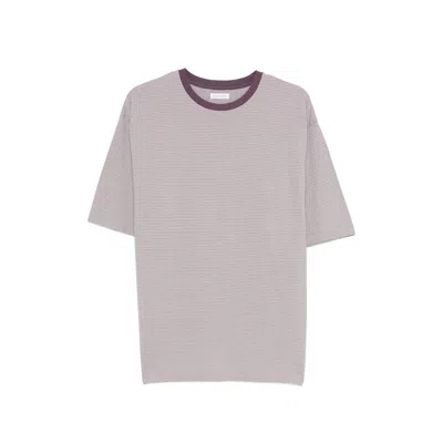 Kaptain Sunshine Striped Crew-neck T-shirt In Purple