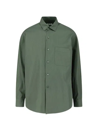 Kaptain Sunshine Striped Long-sleeve Shirt In Green