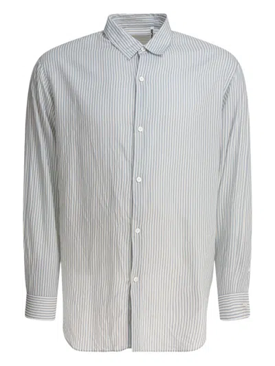 Kaptain Sunshine Striped-pattern Cotton Shirt In Gray