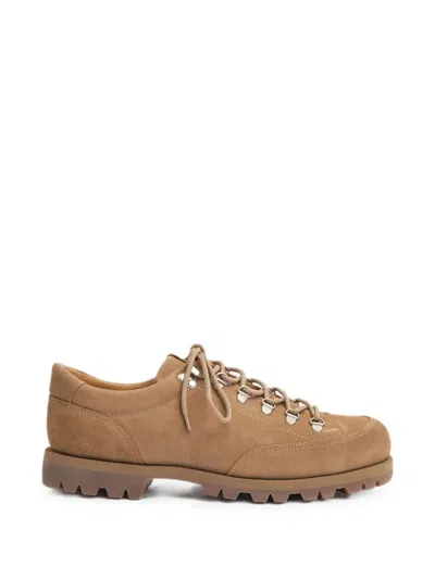 Kaptain Sunshine Suede Lug-sole Derby Shoes In Animal Print