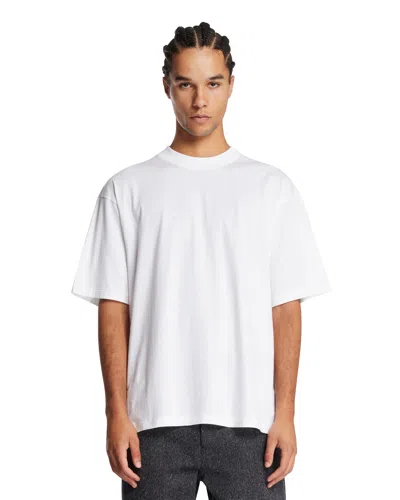 Kaptain Sunshine White Cotton Crewneck T-shirt