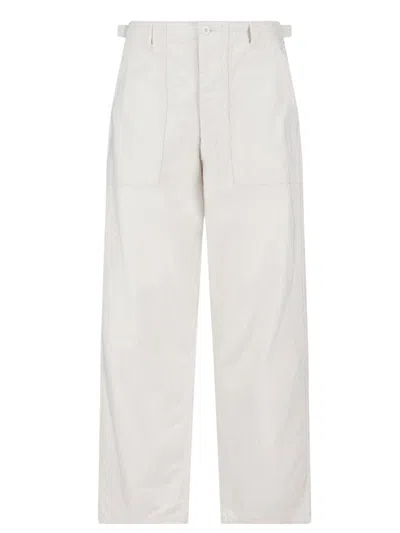 Kaptain Sunshine Wide-leg Utility Trousers In White