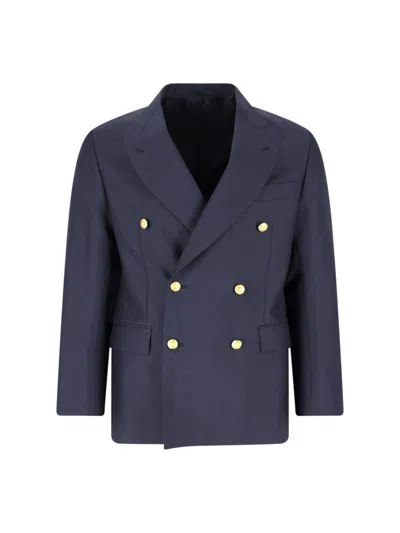 Kaptain Sunshine Wool Mohair Knit Jacket For Men In Red