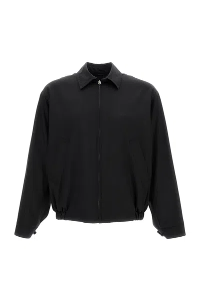 Kaptain Sunshine Wool Poplin Jacket With Pointed Collar In Black