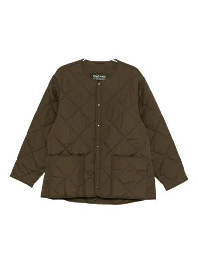 Kaptain Sunshine X Barbour Quilted Jacket In Brown