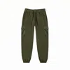 Kapture Green Men's Side Pocket Travel Jogger Pants - Military In Green