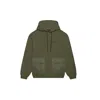 Kapture Green Unisex Travel Logo-print Pocket Hoodie - Military In Green