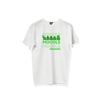 Kapture Men's White Mogols Invasion Printed Tee