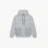 Kapture Unisex Travel Logo-print Pocket Hoodie - Grey In Grey