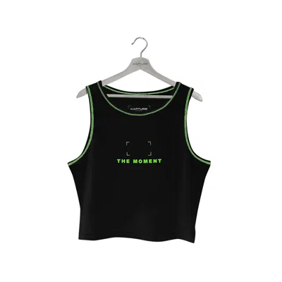 Kapture Women's Black / Green  The Moment Tank Top- Black In Black/green