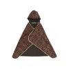 Kapture Women's Brown Leopard Foldable Three In One Blanket In Brown