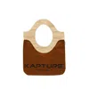 Kapture Women's Brown Par Tote Bag Version B - Beige In Brown