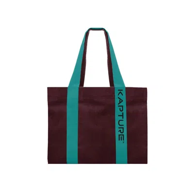 Kapture Women's Green / Red Kix Tote Bag - Burgundy/turquoise