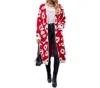 Kara And Kate Open Front Leopard Print Cardigan In Red In Red