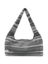 Kara Women's Crystal Mesh Armpit Bag In Gray