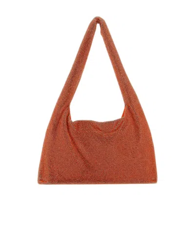 Kara Crystal-embellished Shoulder Bag In Red