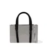 Kara Silver & Black Midi Bow Bag In Black/silver