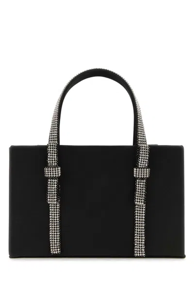KARA BLACK CRYSTAL BOW MINI BAG