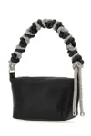 Kara Black Crystal-embellished Shoulder Bag In Black