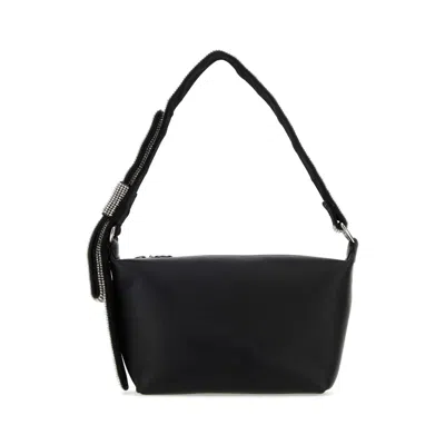 Kara Black Nappa Leather Shoulder Bag In Multi