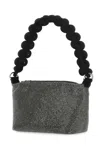 Kara Bag With Knotted Handle And Textured Surface In Hematite