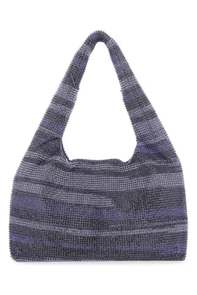 KARA BLUE CRYSTAL-EMBELLISHED TOTE BAG