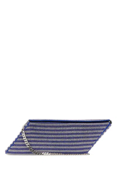 KARA BLUE PARALLELOGRAM CLUTCH