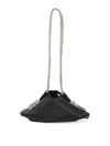 Kara Ufo Crystal-embellished Satin Shoulder Bag In Black