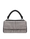 Kara White Crush Crystal-embellished Mini Bag In Black