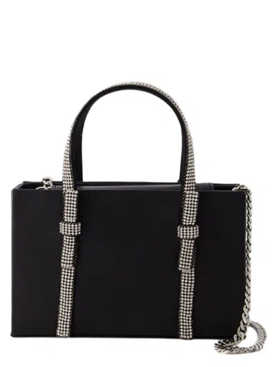 Kara Black Midi Crystal Bow Bag