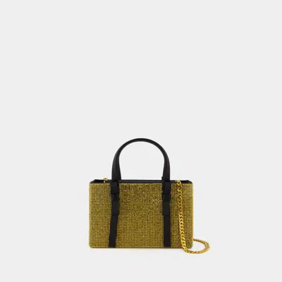 KARA BOW MIDI SHOPPER BAG - KARA - MESH - GOLD