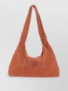 Kara Chainmail Rhinestone Shoulder Tote Bag Top Handle In Orange