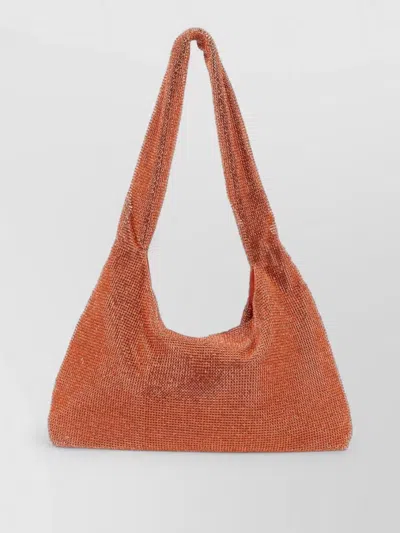 KARA CHAINMAIL RHINESTONE SHOULDER TOTE BAG TOP HANDLE