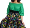Kara Chic Radiant Off Shoulder Top In Olive In Multi