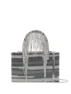 Kara Crystal-embellished Fringe Tote Bag In Silver