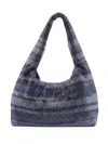 Kara Multicolor Rhinestones Mini Handbag In 紫色
