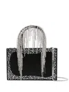 Kara Crystal-fringe Tote Bag In Black