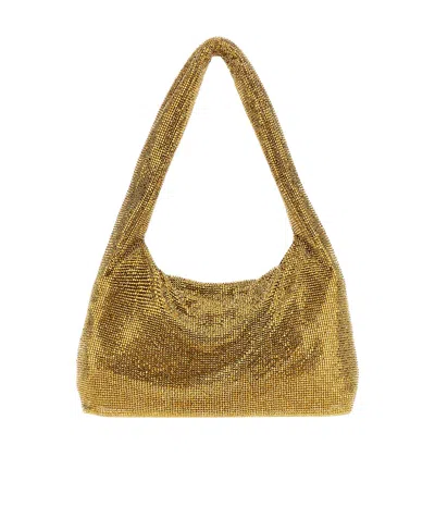 Kara Mini Crystal-mesh Shoulder Bag In Brown