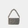 Kara Silver Crystal-embellishment Shoulder Bag In Black