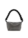 Kara Crystal Mesh Cobra Pouch In Gray