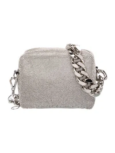 Pre-owned Kara Crystal Shoulder Bag In Silver