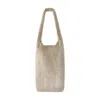 Kara Crystal Mesh Wine Cooler Shoulder Handbag In Metallic