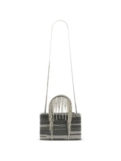 Kara Crystal-tassel Tote Bag In Gray